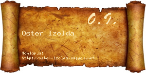 Oster Izolda névjegykártya